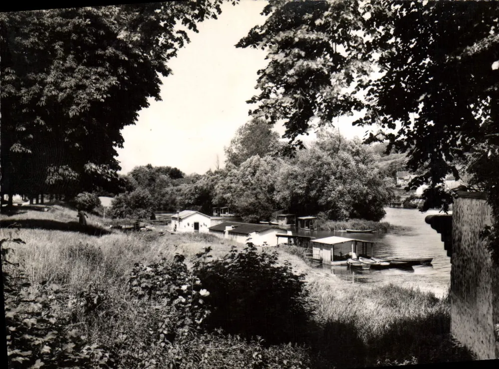 La Marne - Érôme - Vista sob as árvores — Fotógrafo Combière, n°77 - Frente
