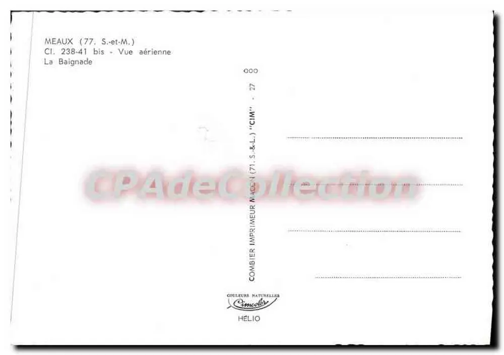 Meaux (77) — Das Bad — Luftbild — CIM - Rückseite