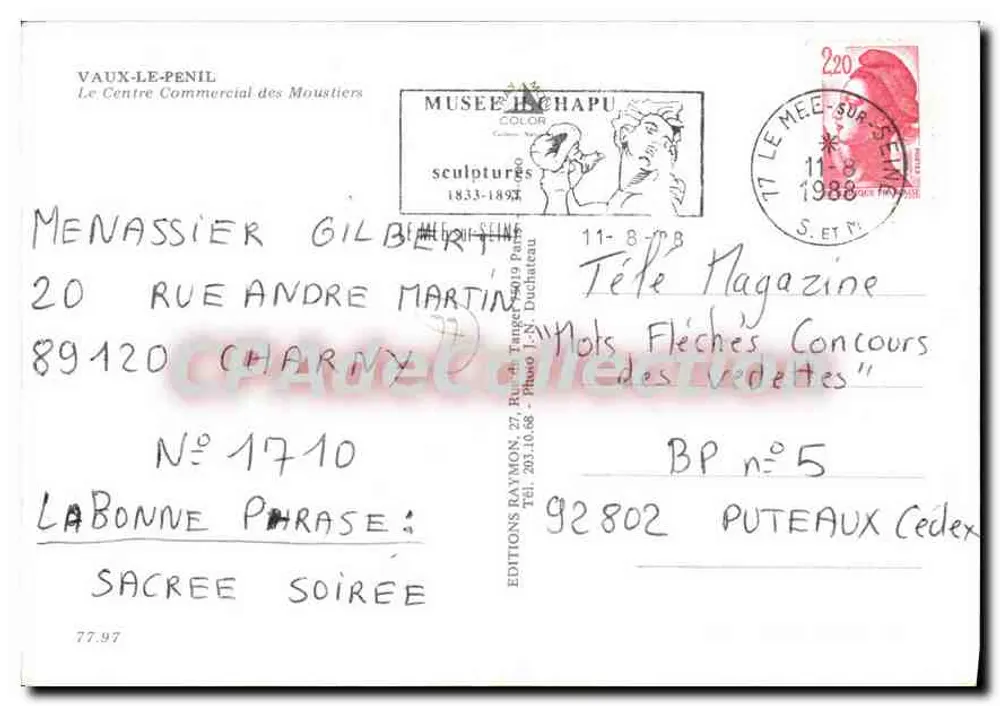 Buchhandlung Papeterie — Vaux-le-Penil — Éditions Raymon - Rückseite