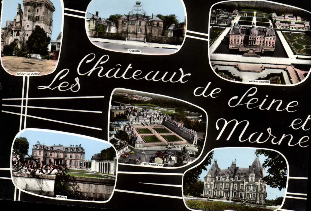 Os Castelos de Sena e Marne — Crouy-sur-Ouicq, Joissigny, Vaux-le-Vicomte, Fontainebleau, Champs - Frente