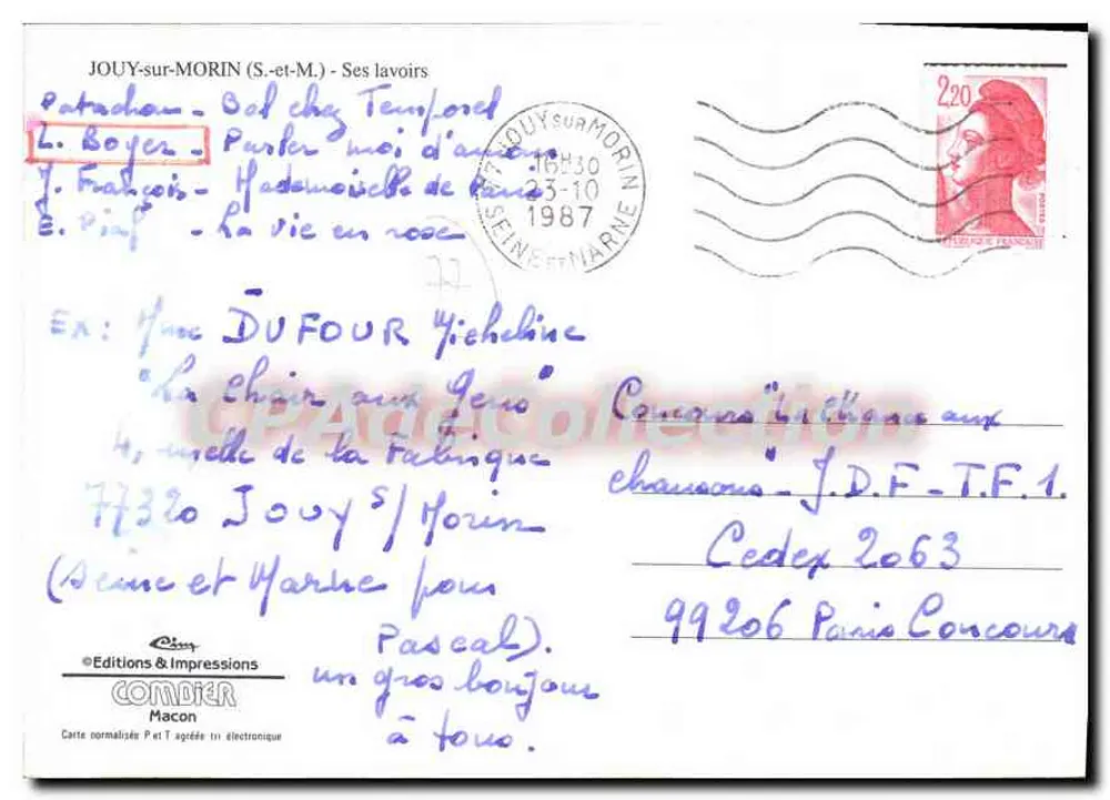 Jouy-sur-Morin — Ihre Waschhäuser — Éditions & Impressions Comder - Rückseite
