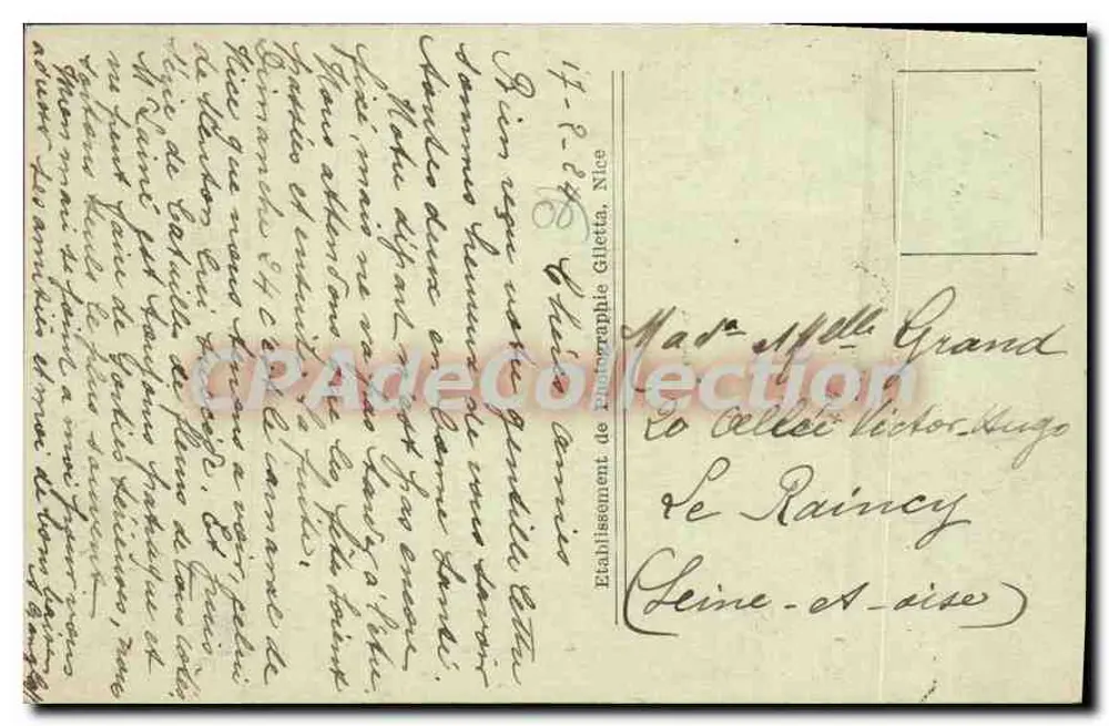 Cabbé-Roquebrune (A.M.) — Altes Schloss und Blick auf Monte-Carlo — Verlag Gilletta - Rückseite