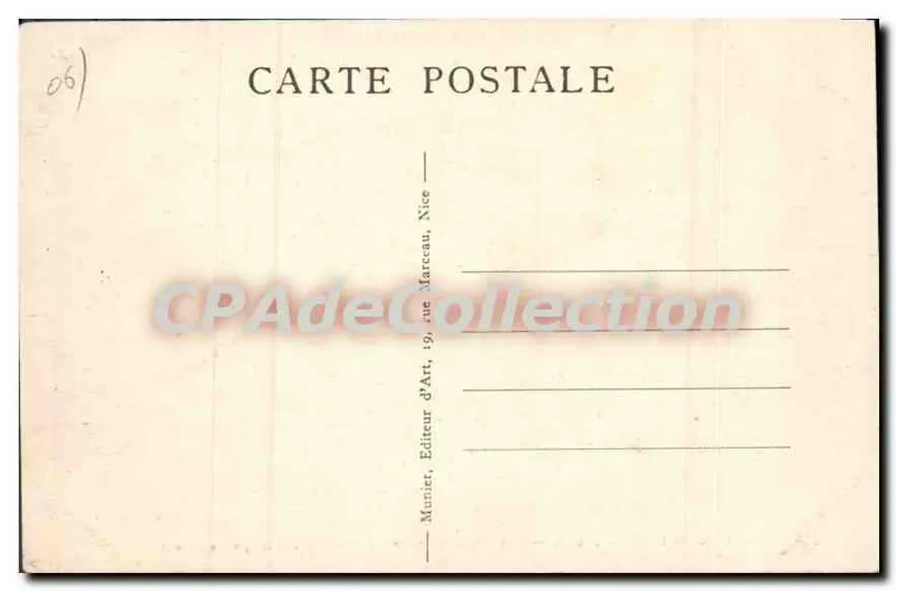 Die Kurven des Braus-Passes (Höhe 999 m), östlicher Hang — Straße nach Italien von Nice — Verlag Muniet, Nice - Rückseite