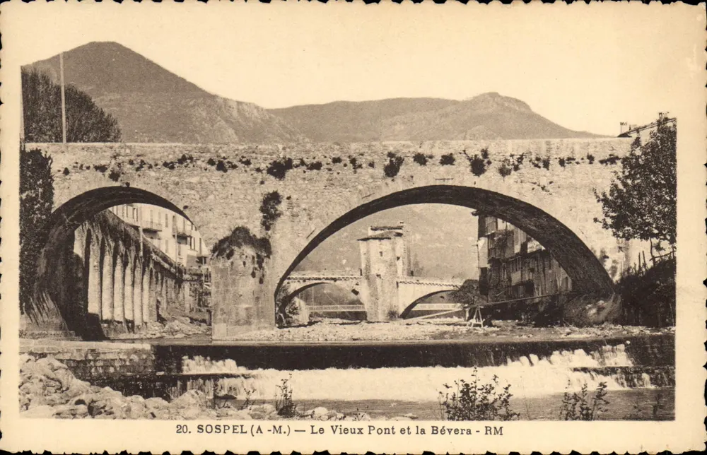 Sospel (A-M.) — Der Alte Brücke und die Bévera - RM - Vorderseite