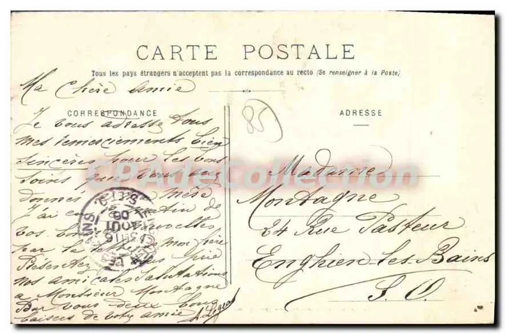 Pécheneuse Sablaise — Pescadora nos Sables-d'Olonne — editor Jougla, n° 1012 - Verso