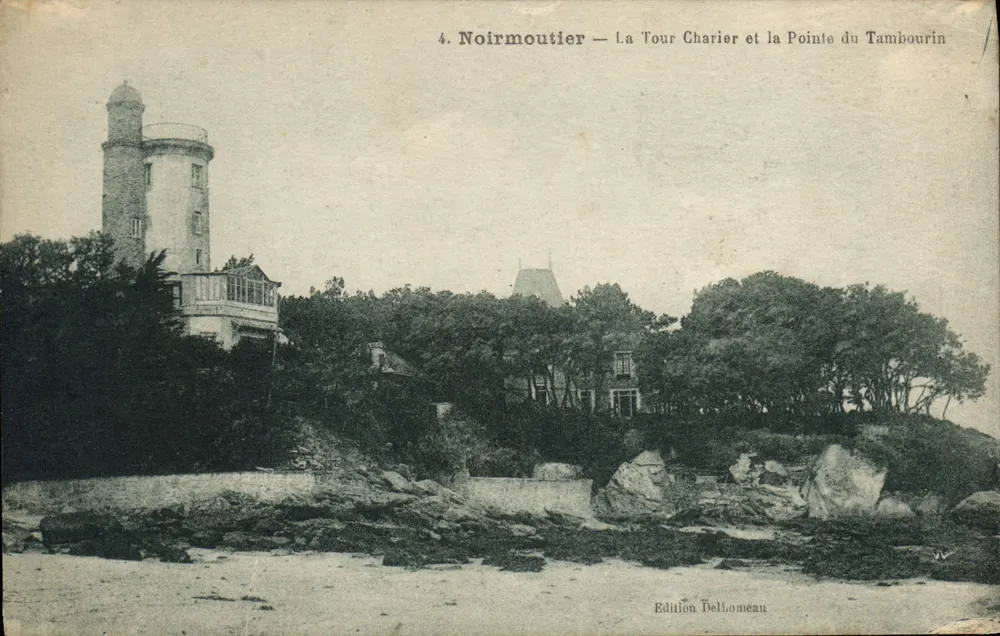 Noirmoutier — Ansicht der Tour Charier und der Pointe du Tambourin — Edition Dellhomeau - Vorderseite