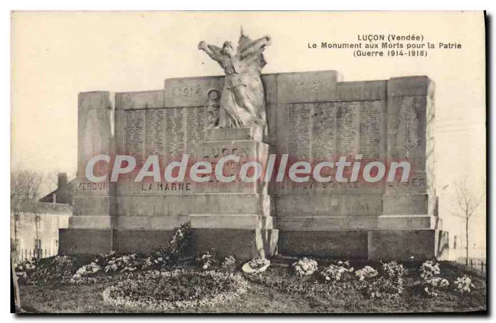 Luçon (Vendée) — Denkmal für die Vaterland (Krieg 1914-1918) — unbekannter Verleger - Vorderseite