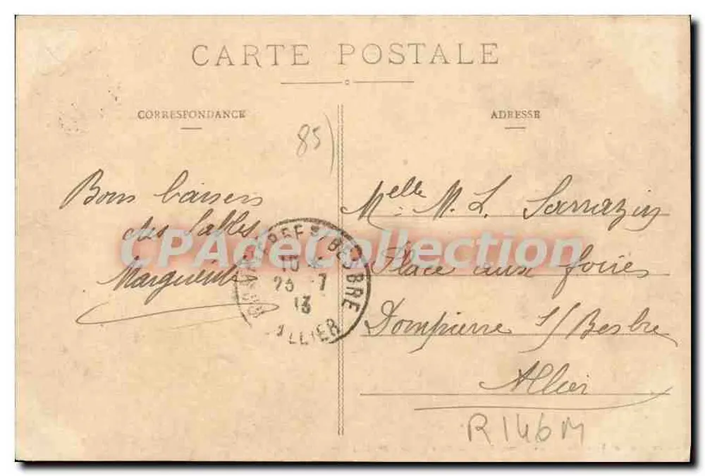 Les Sables-d'Olonne - Durante o Banho — Lucien Amiaud, N° 4043 - Verso