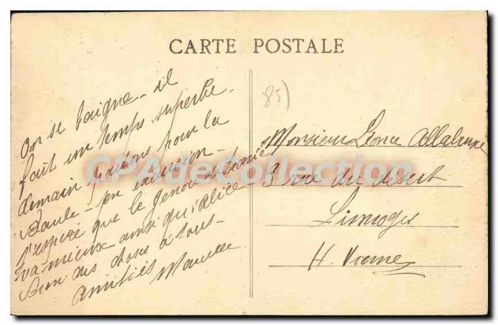 Les Sables-d'Olonne - A Praia — Edição dos Yonnais, n°106 - Verso