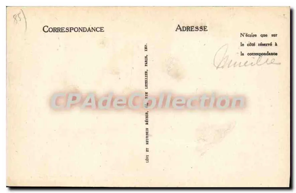 Les Sables-d'Olonne — Vista generale della spiaggia — A la Providence, Ed. LL - Verso
