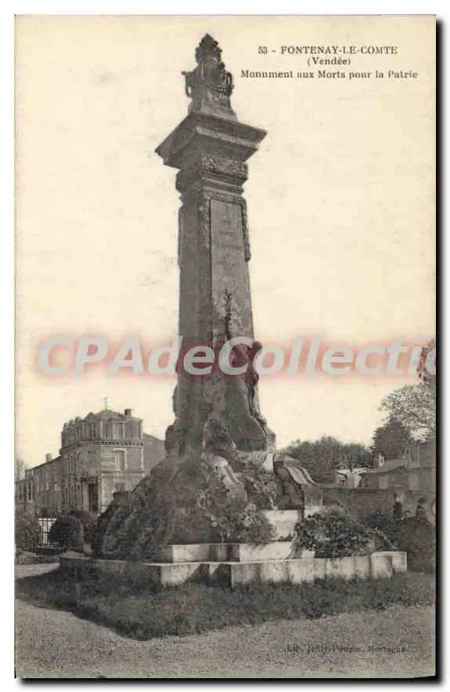 Fontenay-le-Comte (Vendée) — Monument aux Morts pour la Patrie — J. Jolly-Poitiers, n°53 - Vorderseite