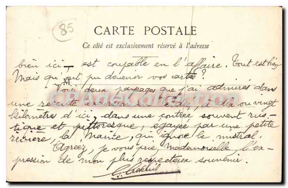 St-HILAIRE-de-LOULAY — Allée de la Lande-Buor — A. Robin, Collection Fontenay-le-Comte - Rückseite