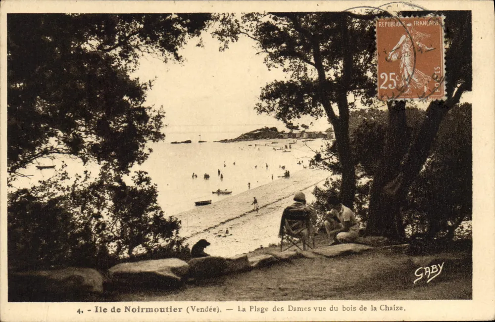 Insel Noirmoutier (Vendée) — Strand der Damen aus dem Wald von Chaize — Verlag Gaby - Vorderseite