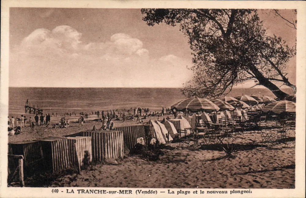 LA TRANCHE-sur-MER (Vendée) — Der Strand und die neue Sprungbrett - Vorderseite