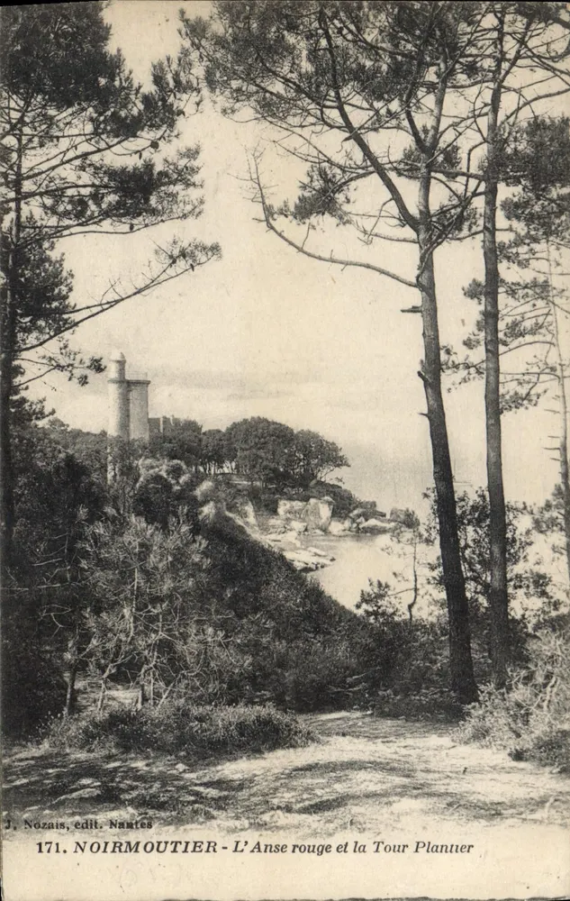 Noirmoutier - Rote Bucht und Turm Plantier — J. Nozais, Verlag Nantes, Nr. 171 - Vorderseite