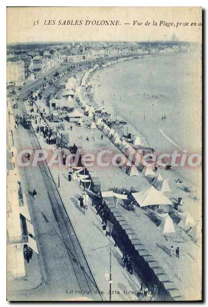 Les Sables d'Olonne — Vista da Praia, tirada em aé - Frente