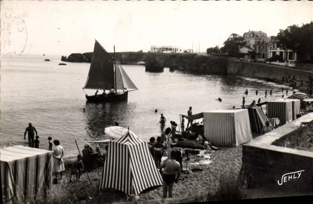 Strand von Croix-de-Vie — Schwimmen und Segeln — Verlag Jehly - Vorderseite