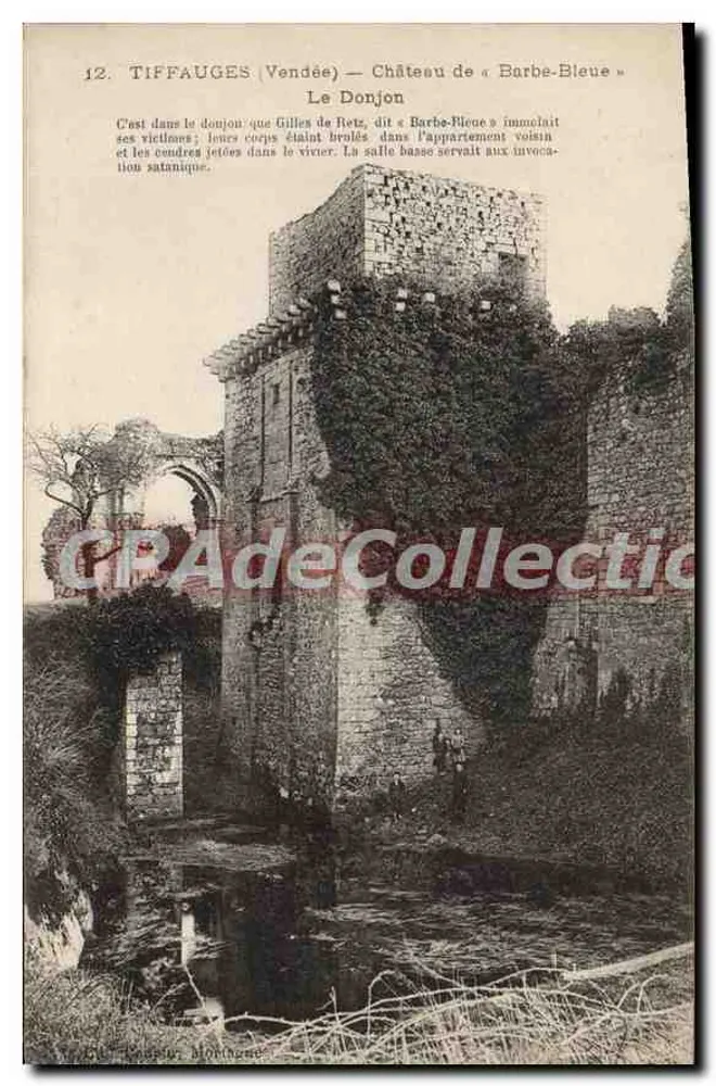 Tiffauges (Vendée) — Castillo de « Barbe-Bleue » — El Donjon - Anverso