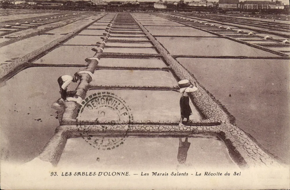 Les Sables-d'Olonne — Os Marais Salants — A Colheita do Sal — Denonville, n°93 - Frente