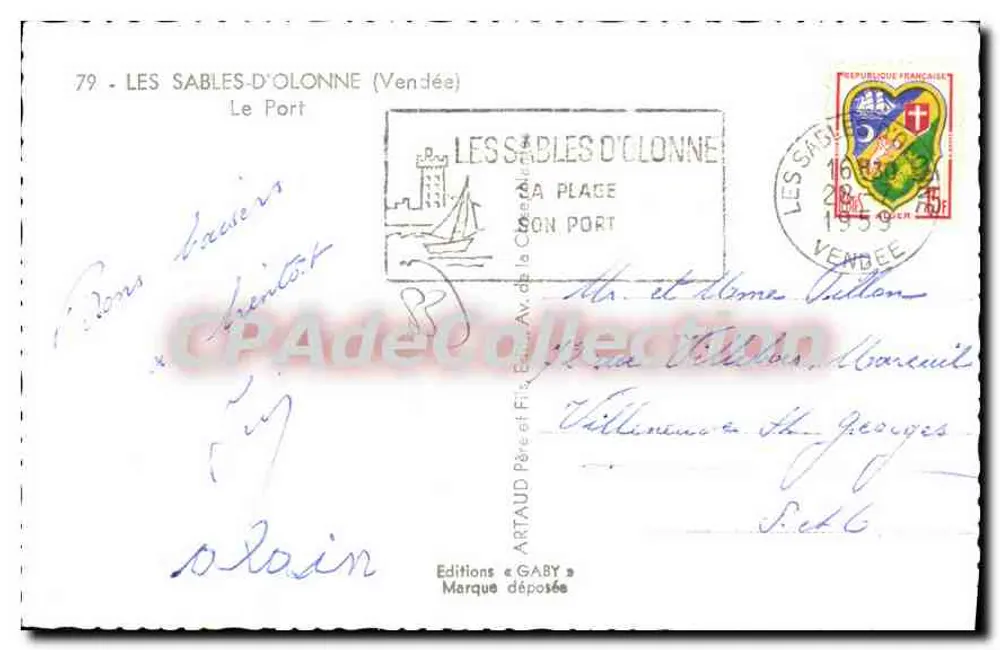 Les Sables-d'Olonne — O Porto — Edições Gaby - Verso