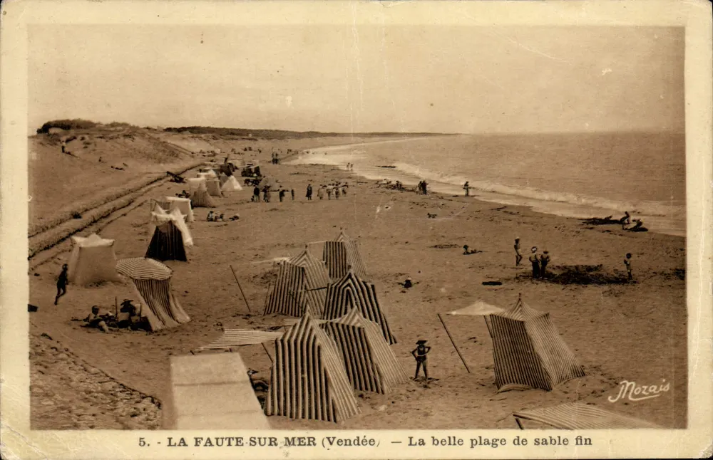 La Faute-sur-Mer (Vendée) — A bela praia de areia fina — Mozais - Frente
