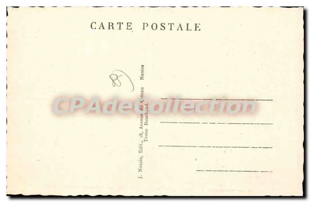 Insel Noirmoutier (Vendée) — Unter der hellen Sommer Sonne, Tonnen Salz werden geerntet — J. Nozzais, Verlag, 18, Avenue du Coteau, Nantes - Rückseite