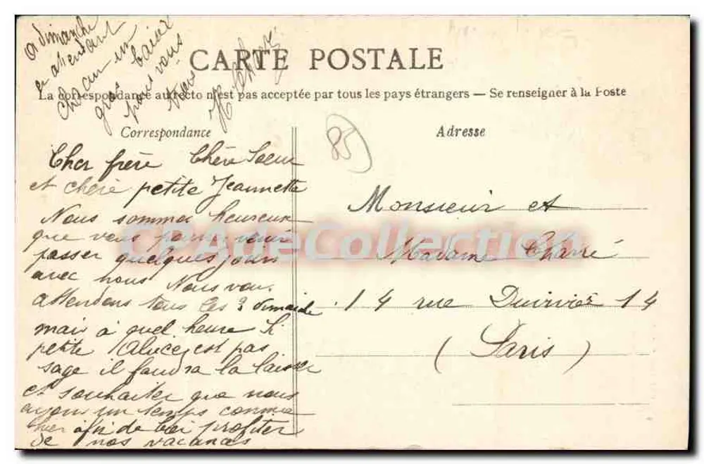 Sables-d'Olonne — É este o paraíso dos jumentos? — Arlaud-Nozais, Nantes - Verso