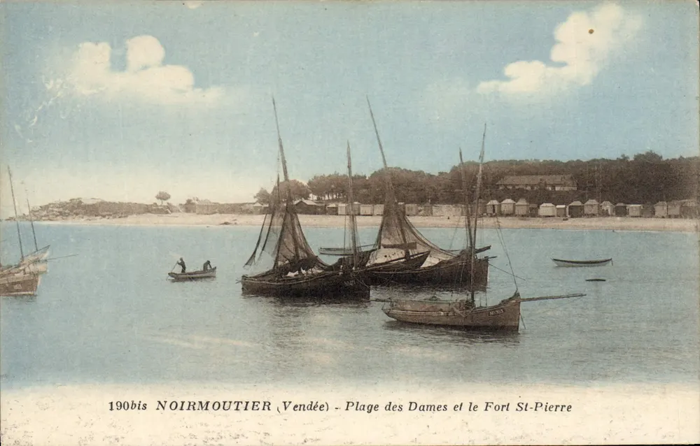 Noirmoutier (Vendée) — Strand der Damen und Fort St-Pierre — J. Nozaïs, 190bis - Vorderseite