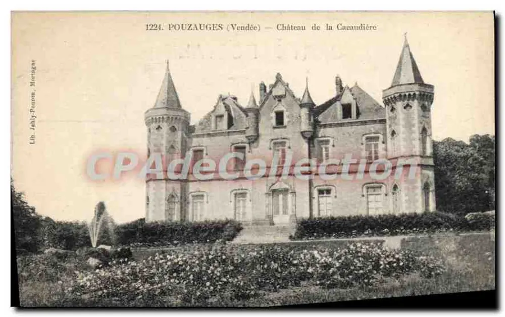 Pouzauges (Vendée) — Castelo da Cacaudière — Lib. Ably-Poujou, Moringes - Frente