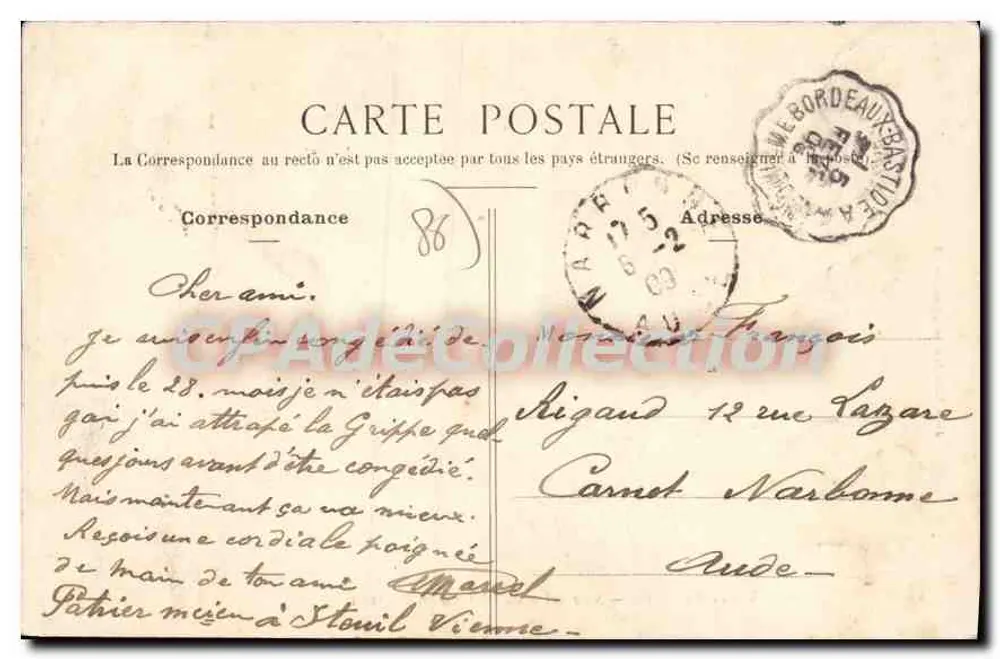 Vallée du Clain — Vue prise du Plateau du Porteau — Jules Robuchon, hot., Poitiers - 65 - Verso
