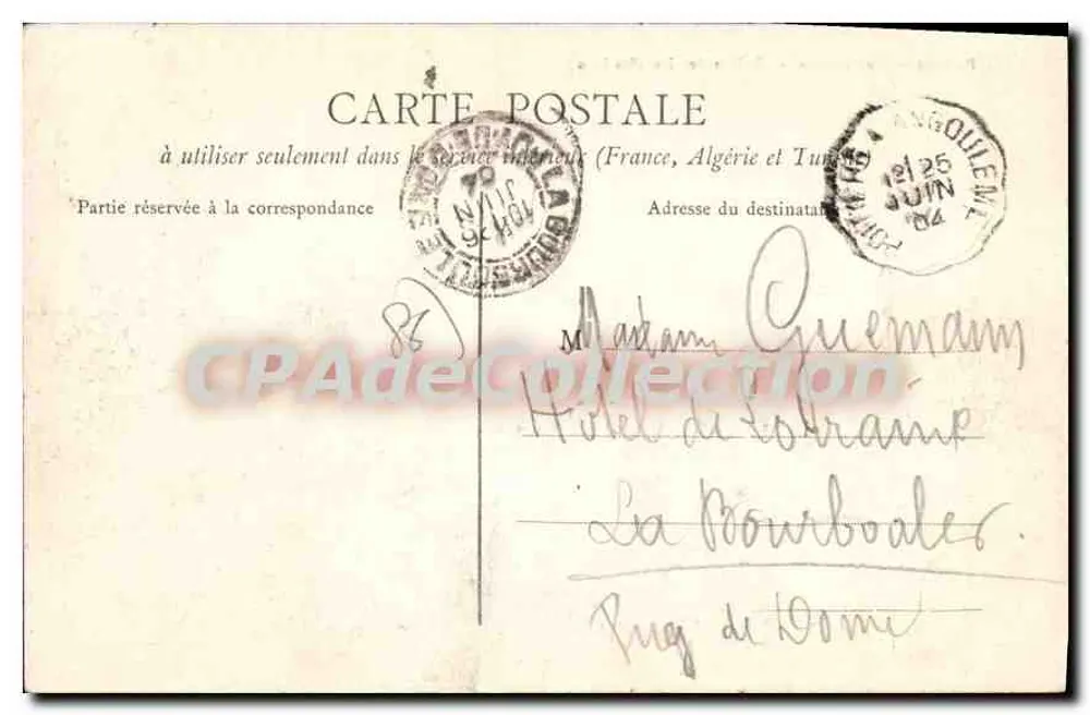 Poitiers — Les Douves — Ruínas das Fortificações — CPAPHIL - Verso