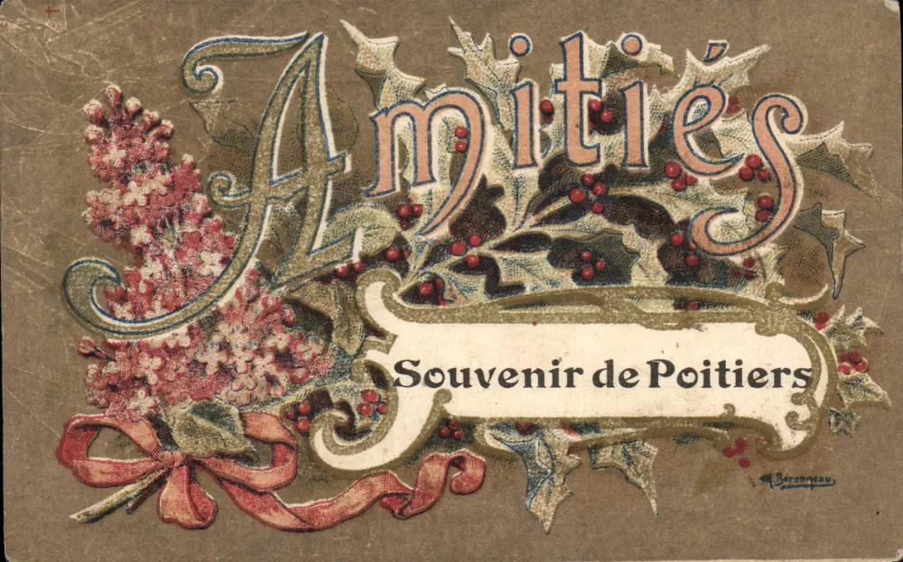 Amizades — Lembrança de Poitiers — A. Beronneau - Frente