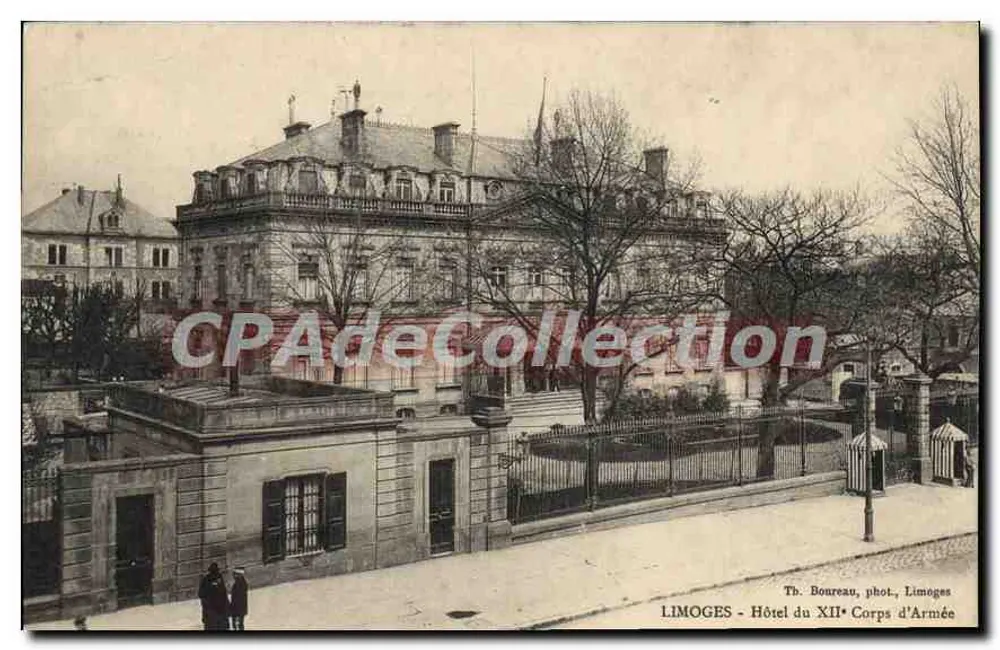 Limoges — Hotel do XIIº Corpo de Exército — Th. Boureau, fot., Limoges - Frente