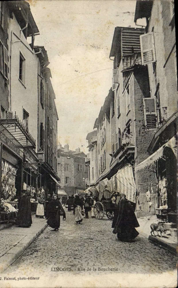 Limoges - Rue de la Boucherie — J. Faissat, fotógrafo-editor - Frente