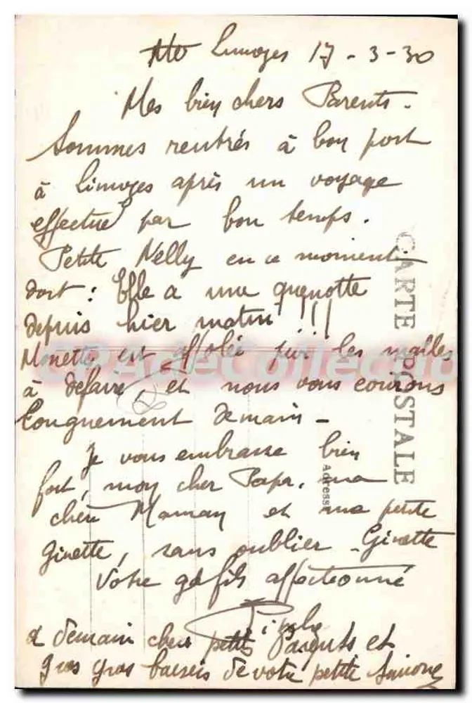 Limeuges — O Ponte Saint-Martial — Editor desconhecido, n° 249 - Verso