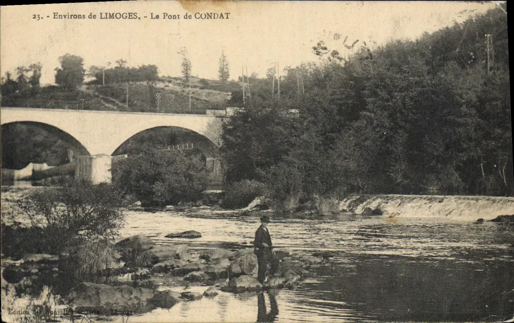 Arredores de LIMOGES — O Ponte de CONDAT — Edição Des Nouvelles, Limoges - Frente
