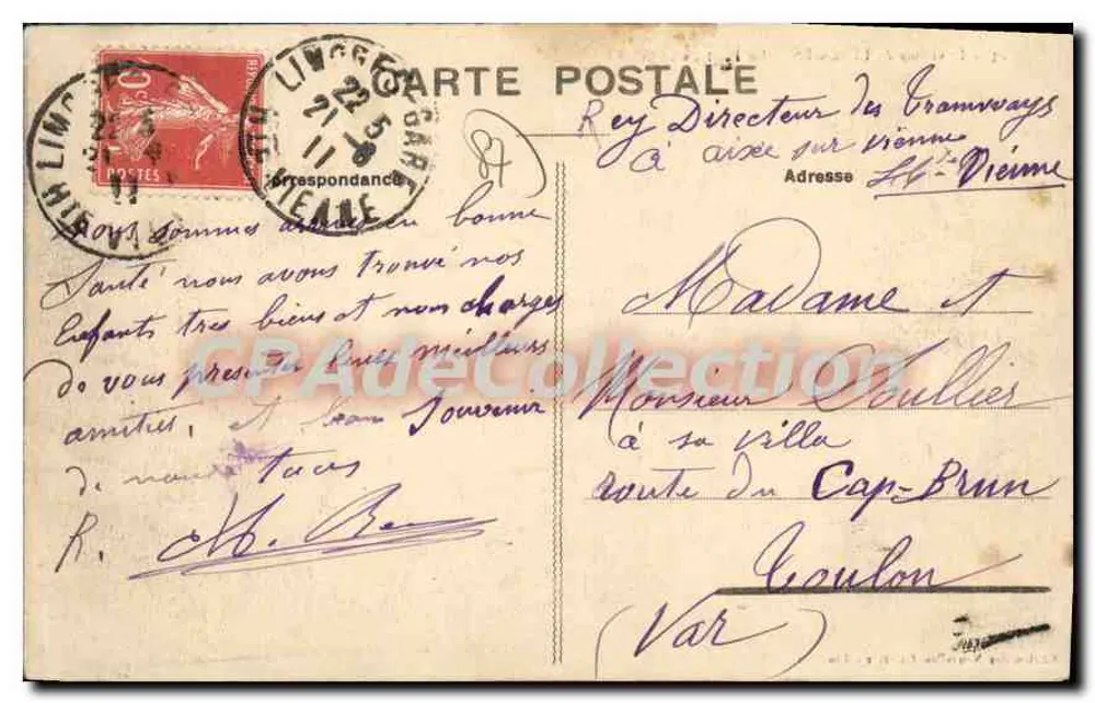 Arredores de LIMOGES — O Ponte de CONDAT — Edição Des Nouvelles, Limoges - Verso