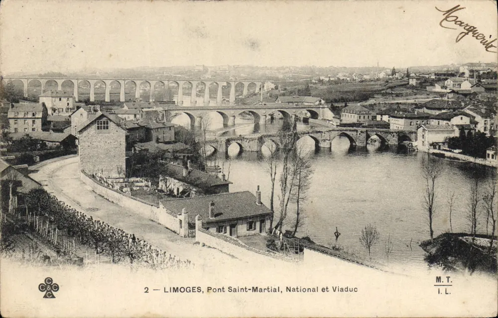 Limoges, Pont Saint-Martial, National und Viaduc — Marguerit, n°2 - Vorderseite