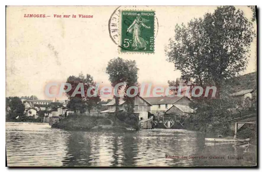 LIMOGES — Visão sobre a Vienne — Edição das Novas Galerias, Limoges - Frente