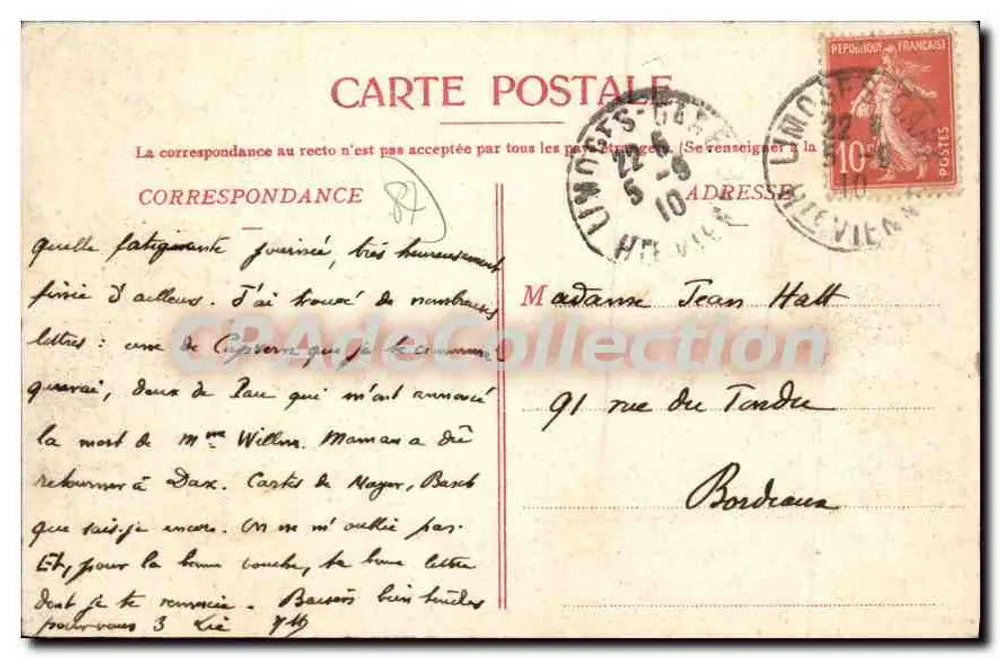 PIERRE-BUFFIERE — O Viaduto — Édition des Nouvelles Galeries, Limoges - Verso