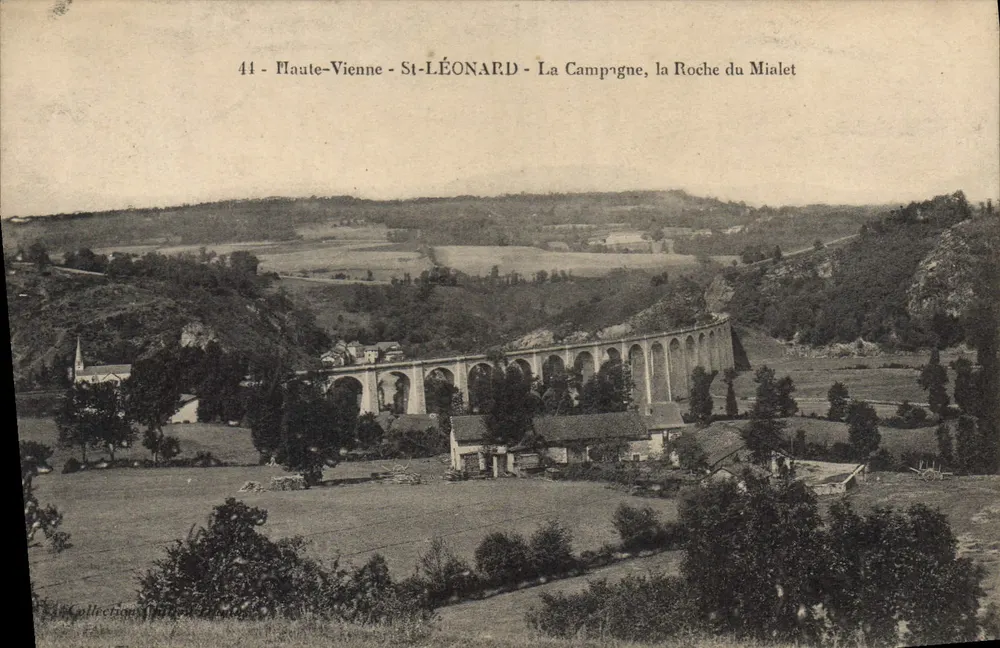 St-Léonard - Die Landschaft, die Roche du Miallet — Ansicht des Viadukts — Verlag Collections Vienne, Nr. 41 - Vorderseite