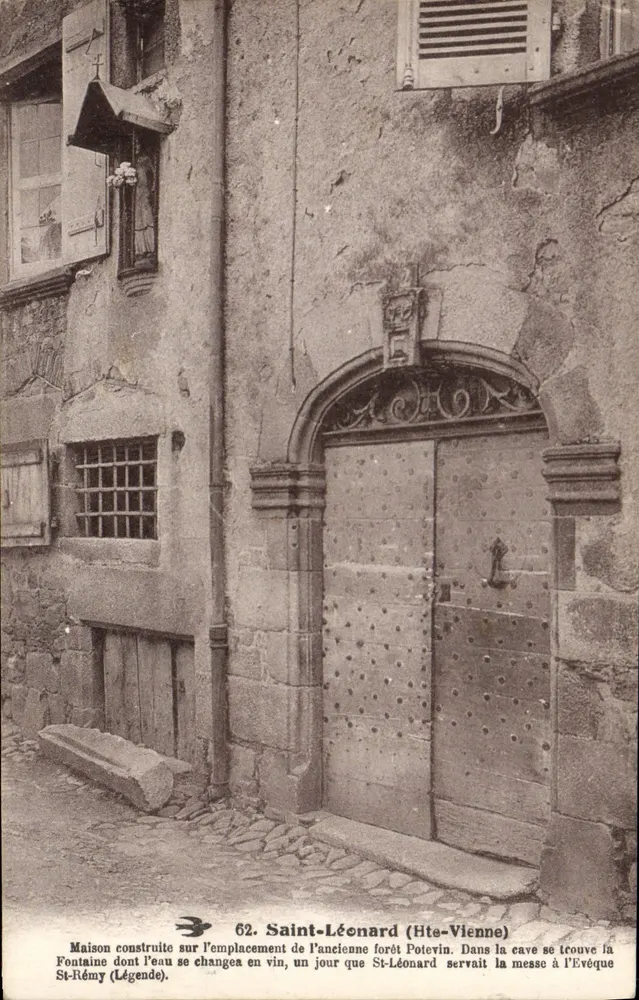 Saint-Léonard (Hte-Vienne) — Casa sobre a antiga floresta Potevin, poço e fonte lendários — n°62 - Frente