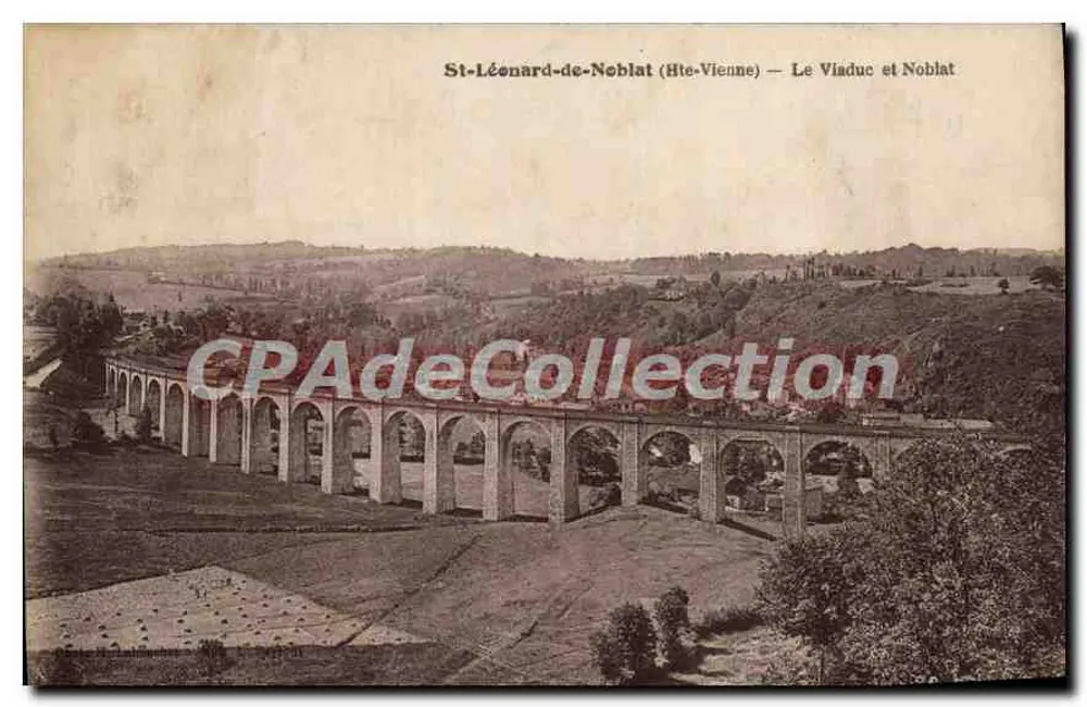 St-Léonard-de-Noblat (Hte-Vienne) — Der Viadukt und Noblat - Vorderseite