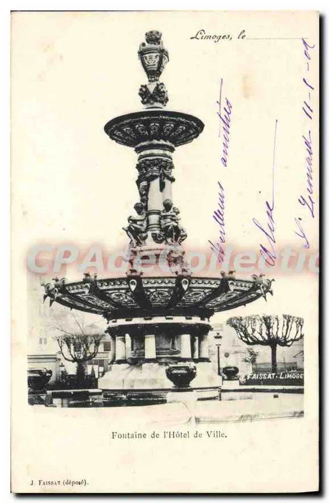 Limoges — Fontaine der Stadtverwaltung — J. Faissat (deposited) - Vorderseite