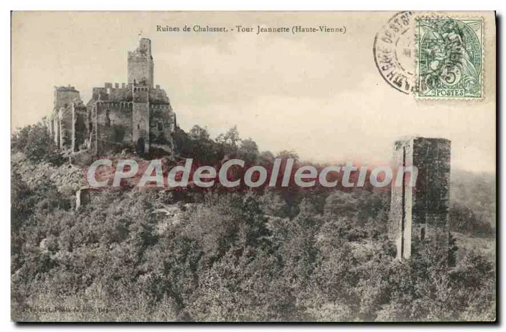 Ruinen von Chalusset - Tour Jeannette (Haute-Vienne) — Foto von Bégon - Vorderseite