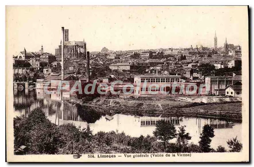 Limeuges — Vista geral (Vale da Vienne) — CPAdeCollection, n° 504 - Frente