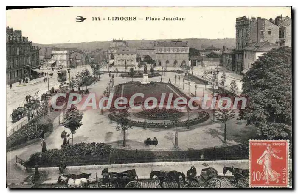 Limoges — Place Jourdan — CPAdeCollection - Frente