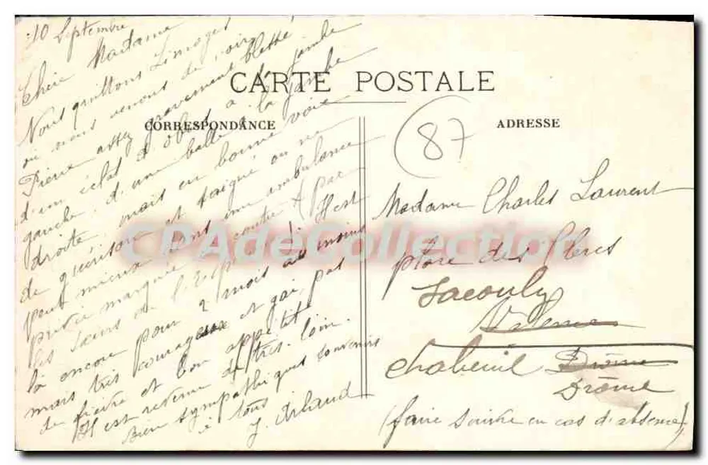 Limoges — Place Jourdan — CPAdeCollection - Verso