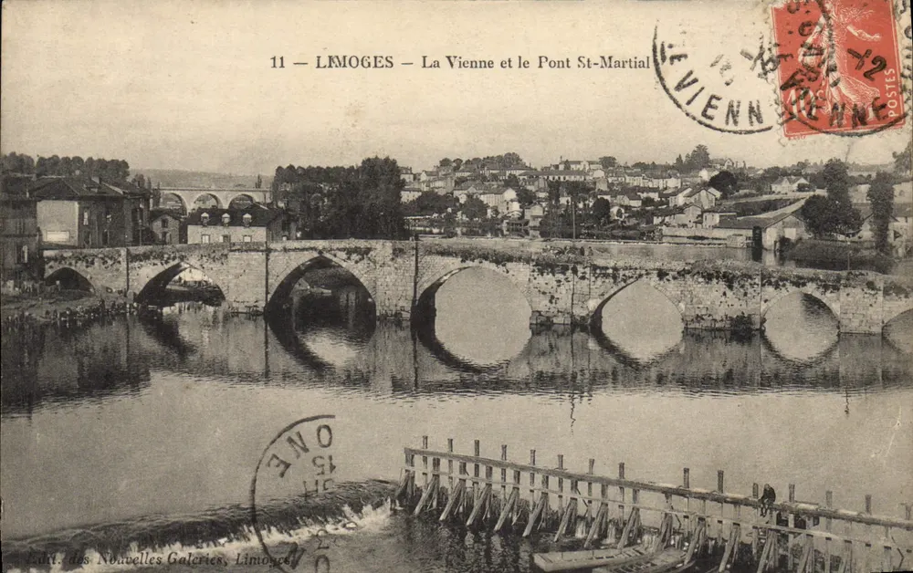 Limoges — Die Vienne und der Pont St-Martial — Verlag Nouvelles Galeries, Limoges - Vorderseite