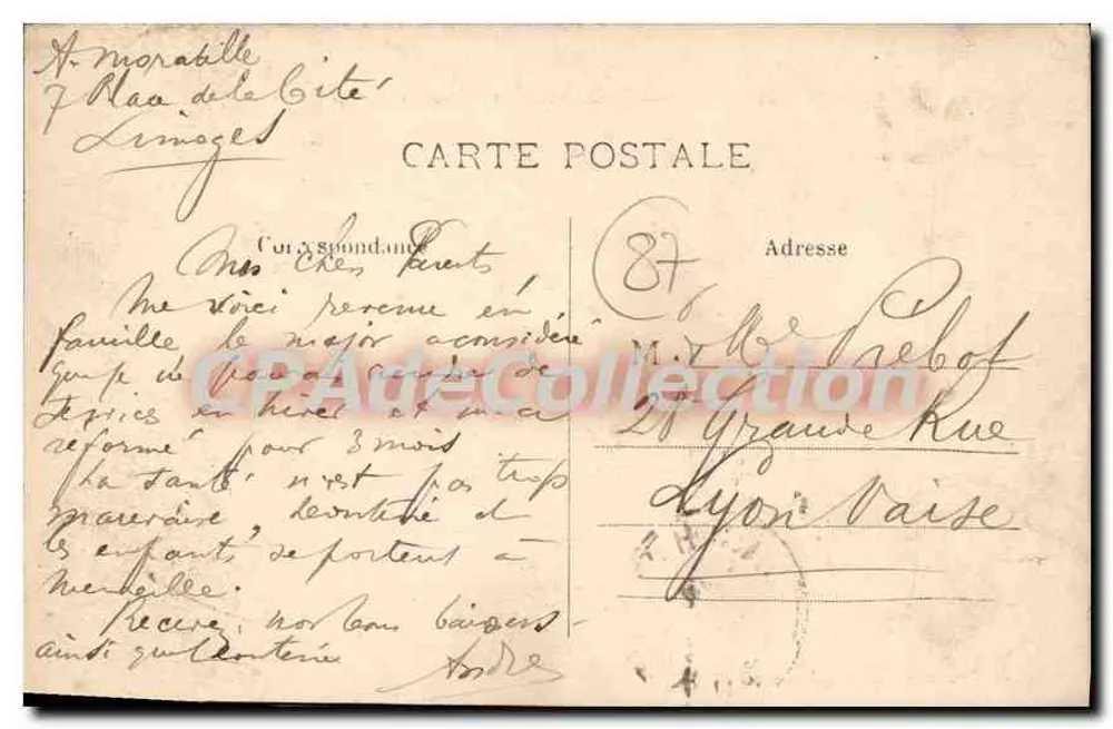 Limoges — Die Vienne und der Pont St-Martial — Verlag Nouvelles Galeries, Limoges - Rückseite